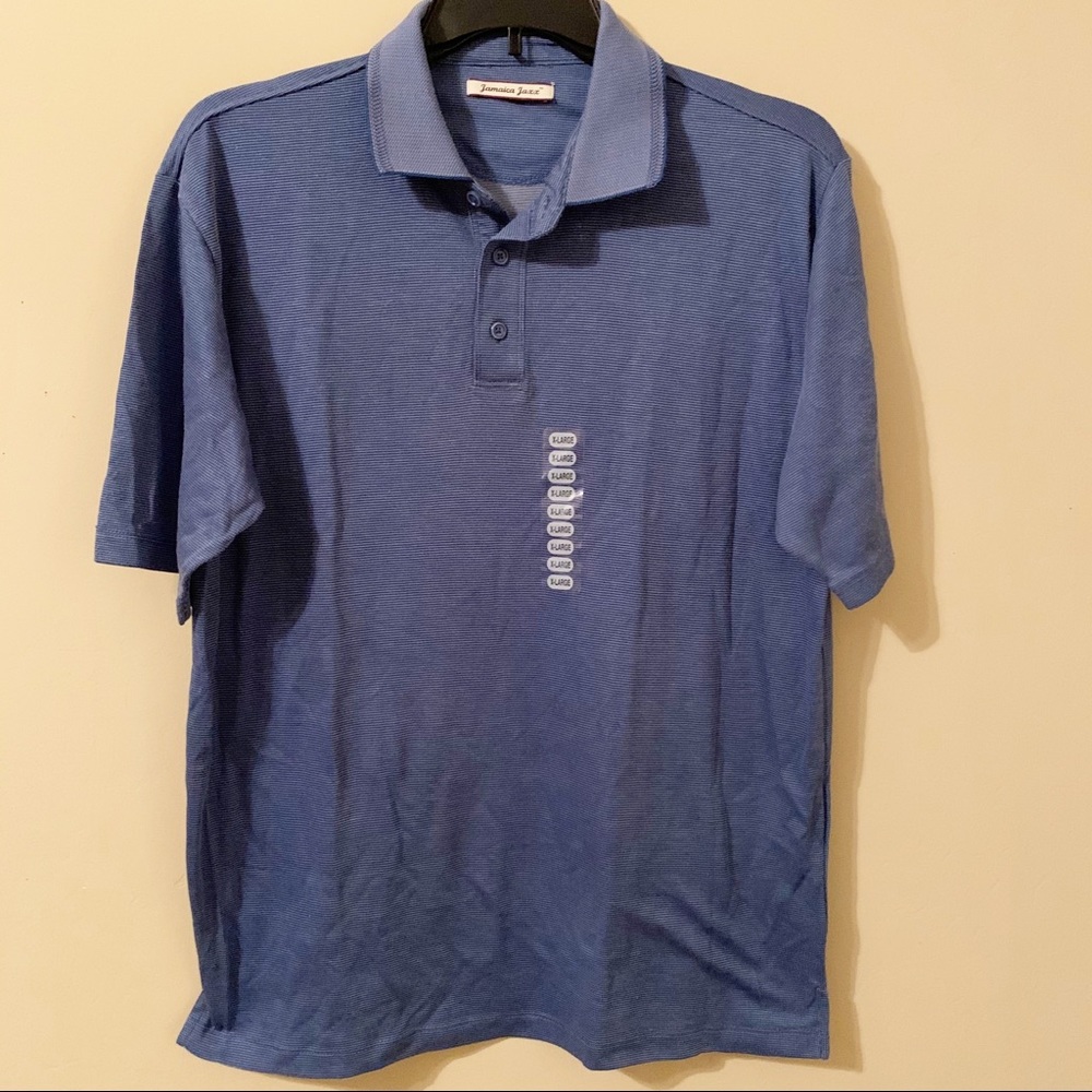NWT Jamaica Jaxx collared tee XL Blue